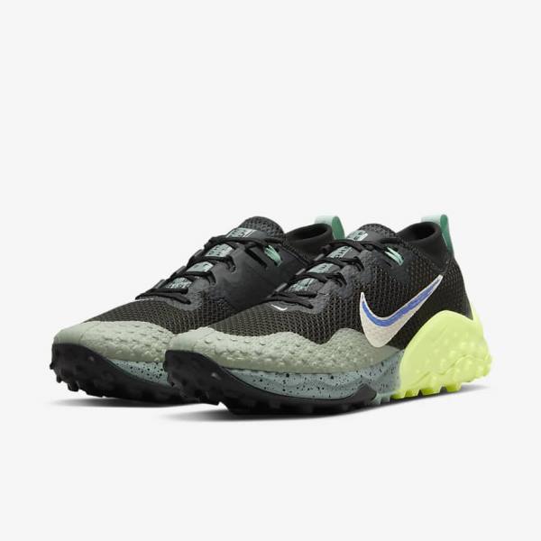 Nike Wildhorse 7 Trail Hardloopschoenen Dames Olijfgroen Lichtcitroen | NK365DZI