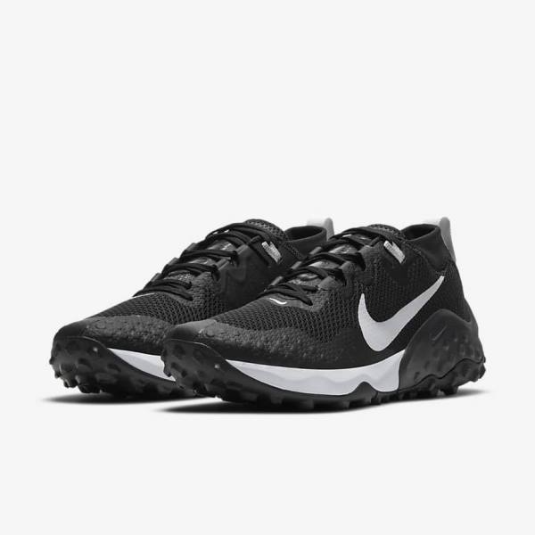 Nike Wildhorse 7 Trail Hardloopschoenen Heren Zwart Donkergrijs Platina | NK472MDS