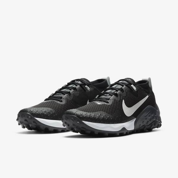 Nike Wildhorse 7 Trail Hardloopschoenen Dames Zwart Donkergrijs Platina | NK789BNH