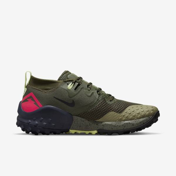 Nike Wildhorse 7 Trail Hardloopschoenen Heren Khaki Olijfgroen Obsidian Rood | NK930DVA