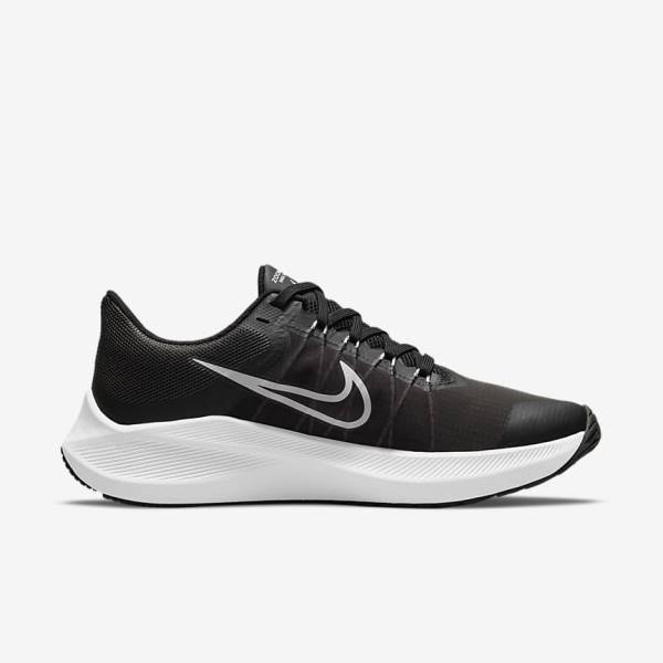 Nike Winflo 8 Weg Hardloopschoenen Dames Zwart Donkergrijs Lichtgrijs Wit | NK296CQR