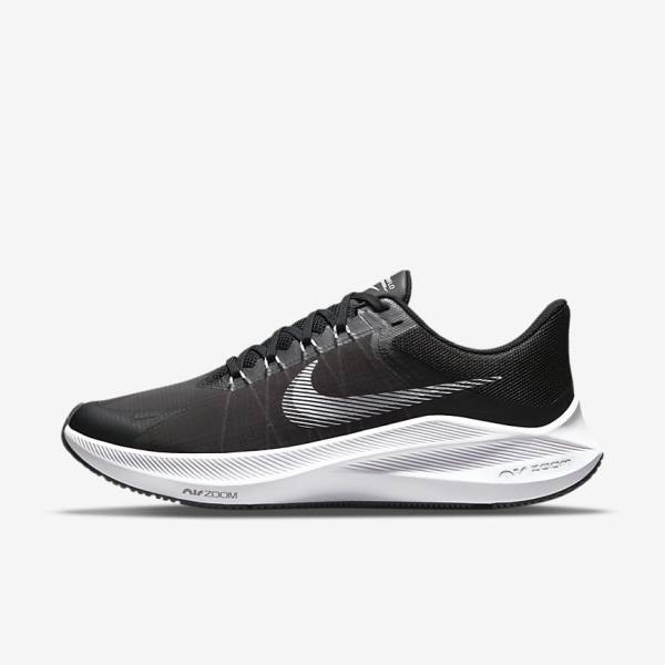 Nike Winflo 8 Weg Hardloopschoenen Heren Zwart Donkergrijs Wit | NK847HPR