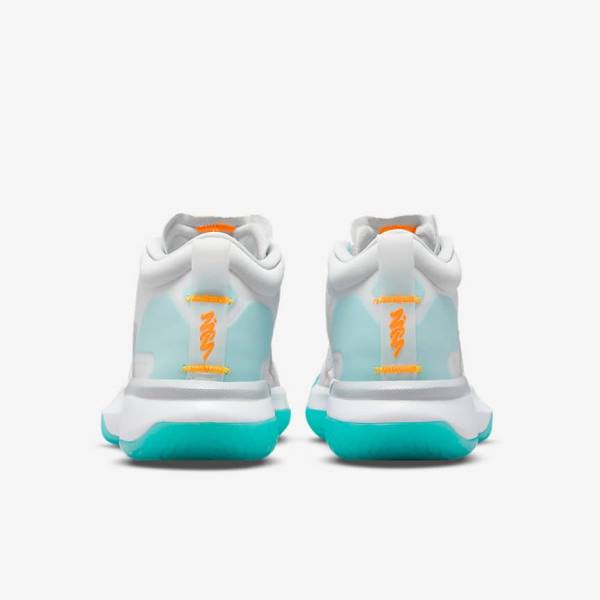 Nike Zion 1 Basketbalschoenen Heren Wit Oranje Turquoise Zwart | NK049EOW