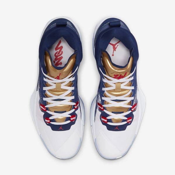 Nike Zion 1 Jordan Schoenen Heren Blauw Wit Metal Goud Rood | NK710NAZ