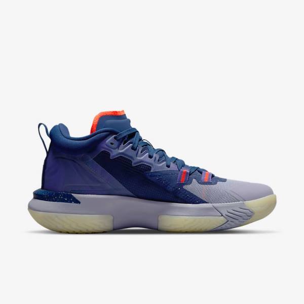 Nike Zion 1 ZNA Basketbalschoenen Heren Blauw Paars Indigo Lichtrood | NK532LZT