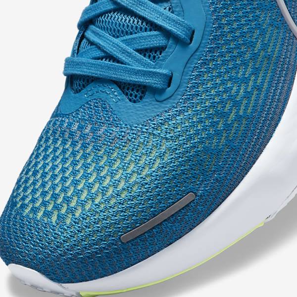 Nike ZoomX Invincible Run Flyknit Weg Hardloopschoenen Heren Blauw Lichtgroen Grijs Wit | NK132SHV