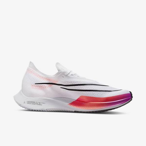 Nike ZoomX Streakfly Weg Race Hardloopschoenen Heren Wit Rood Paars Zwart | NK347YQD