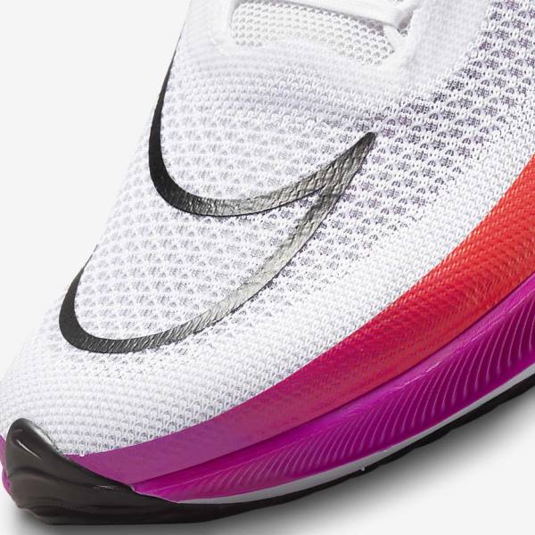 Nike ZoomX Streakfly Weg Race Hardloopschoenen Heren Wit Rood Paars Zwart | NK347YQD