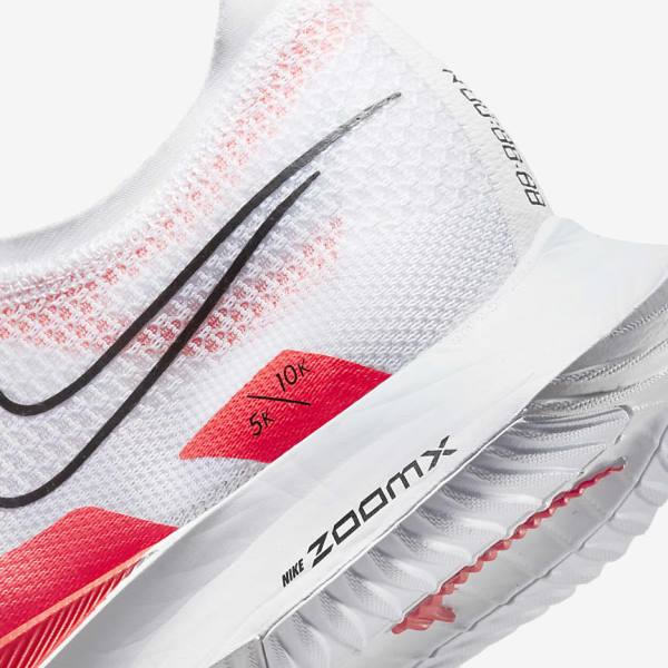 Nike ZoomX Streakfly Weg Race Hardloopschoenen Heren Wit Rood Paars Zwart | NK347YQD