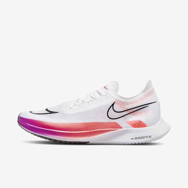 Nike ZoomX Streakfly Weg Race Hardloopschoenen Heren Wit Rood Paars Zwart | NK347YQD