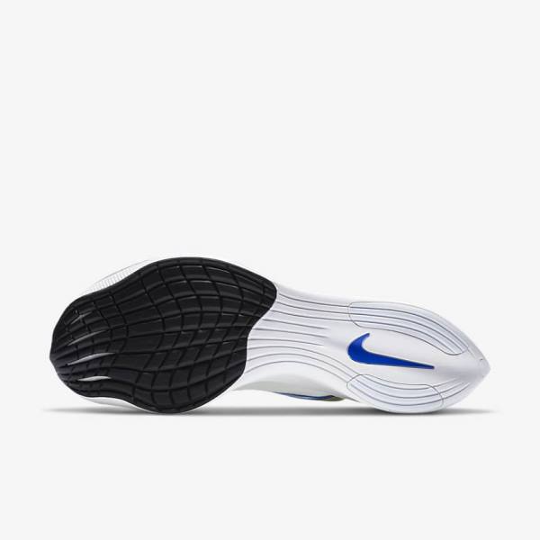 Nike ZoomX Vaporfly NEXT% Weg Race Hardloopschoenen Dames Wit Zwart Blauw | NK294JKO