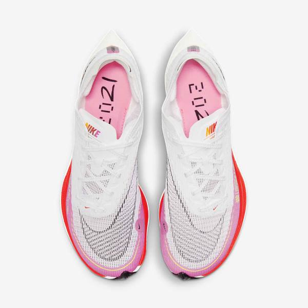 Nike ZoomX Vaporfly Next% 2 Weg Race Hardloopschoenen Dames Wit Zwart Zwart | NK052AVD