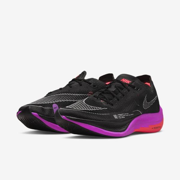 Nike ZoomX Vaporfly Next% 2 Weg Race Hardloopschoenen Heren Zwart Paars Grijs Rood | NK297IRY