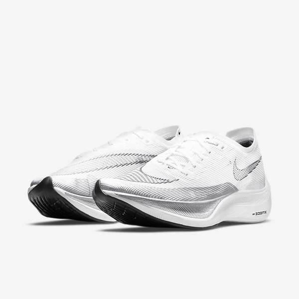 Nike ZoomX Vaporfly Next% 2 Weg Race Hardloopschoenen Heren Zwart Metal Goud Wit | NK324JNX