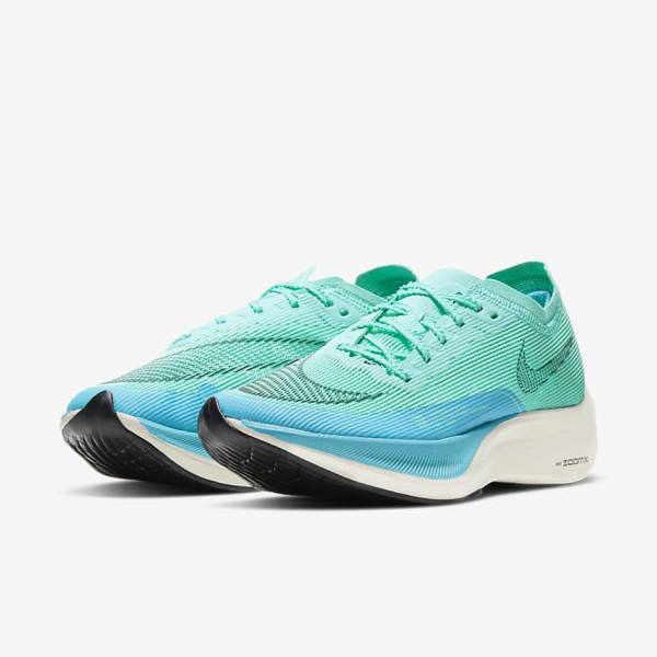 Nike ZoomX Vaporfly Next% 2 Weg Race Hardloopschoenen Dames Wit Metal Zilver Zwart | NK437JQV