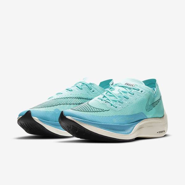 Nike ZoomX Vaporfly Next% 2 Weg Race Hardloopschoenen Heren Wit Metal Zilver Zwart | NK743TQN