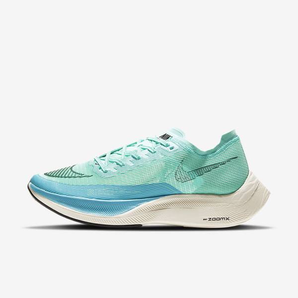 Nike ZoomX Vaporfly Next% 2 Weg Race Hardloopschoenen Heren Wit Metal Zilver Zwart | NK743TQN