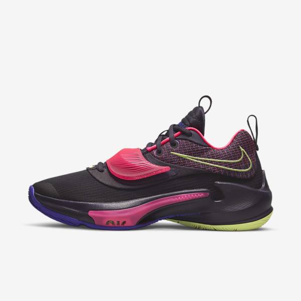 Nike Zoom Freak 3 Basketbalschoenen Dames Paars Roze Paars Lichtcitroen | NK569KAB