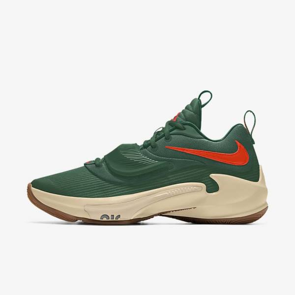 Nike Zoom Freak 3 By You Custom Basketbalschoenen Heren Gekleurd | NK647NAX