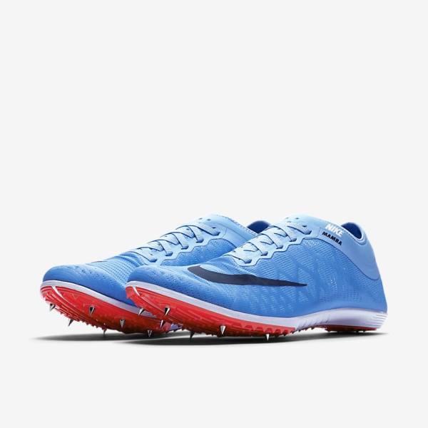 Nike Zoom Mamba 3 Unisex Distance Spike Hardloopschoenen Dames Blauw Lichtrood Blauw | NK398WKE