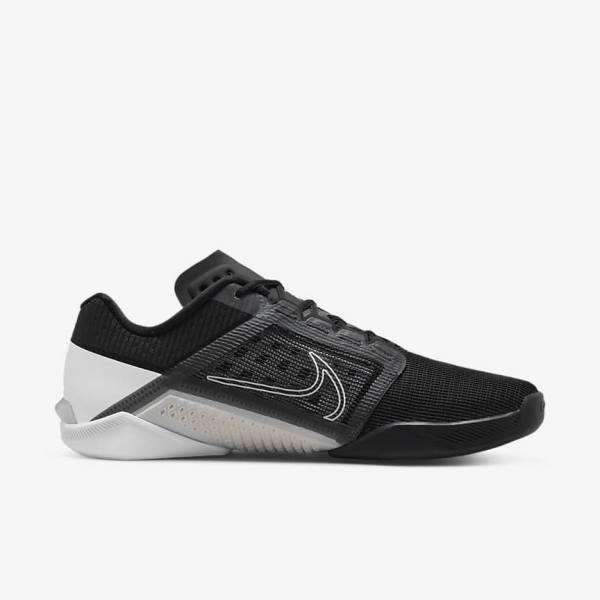 Nike Zoom Metcon Turbo 2 Fitness Schoenen Heren Zwart Wit Donkergrijs Metal Grijs | NK896TBY