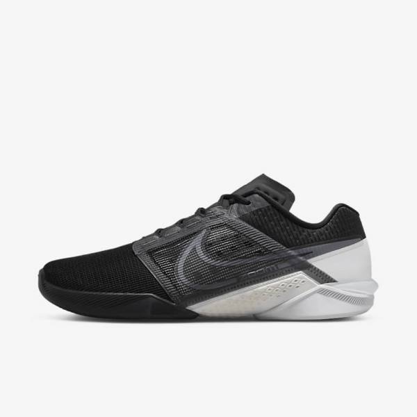 Nike Zoom Metcon Turbo 2 Fitness Schoenen Heren Zwart Wit Donkergrijs Metal Grijs | NK896TBY