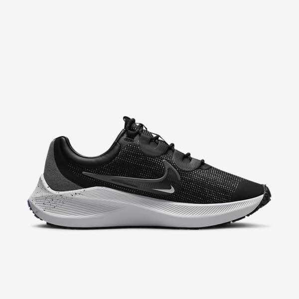 Nike Zoom Winflo 8 Shield Weatherised Weg Hardloopschoenen Dames Zwart Metal Zilver Blauw Grijs | NK061GEB