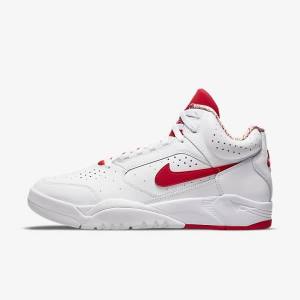 Nike Air Flight Lite Mid Sneakers Heren Wit Rood | NK701XSQ