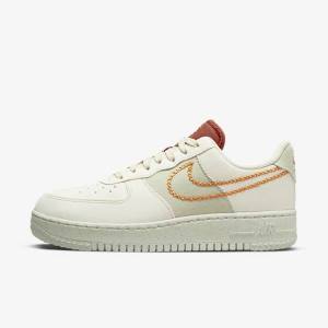 Nike Air Force 1 07 Low Sneakers Dames Olijfgroen Geel | NK571HBM