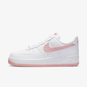 Nike Air Force 1 07 Sneakers Dames Wit Rood | NK328NPR