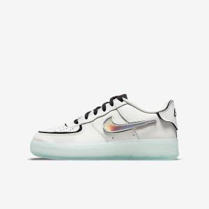 Nike Air Force 1-1 Older Sneakers Kinderen Wit Zwart Rood Gekleurd | NK684PTQ