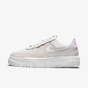 Nike Air Force 1 Pixel Sneakers Dames Wit Lichtbeige Roze | NK340FVU