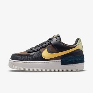 Nike Air Force 1 Shadow Sneakers Dames Groen Wit Goud | NK561BXQ