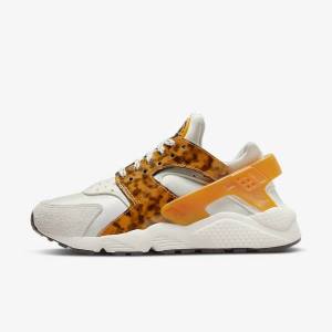 Nike Air Huarache Sneakers Dames Bruin Lichtbeige Geel | NK156LBT