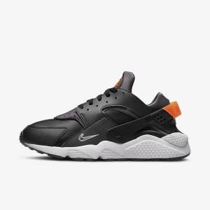 Nike Air Huarache Sneakers Heren Zwart Oranje Grijs Wit | NK027VJI