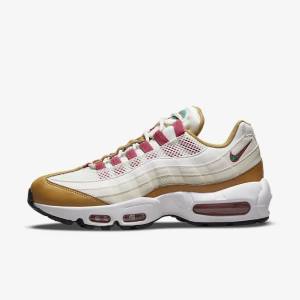 Nike Air Max 95 Sneakers Dames Wit Bruin Groen | NK493VDR