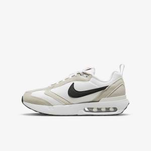 Nike Air Max Dawn Older Sneakers Kinderen Wit Lichtbeige Zwart | NK163ISF