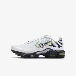 Nike Air Max Plus Older Sneakers Kinderen Wit Grijs Blauw | NK094XSC