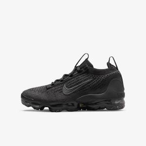 Nike Air VaporMax 2021 FK Older Sneakers Kinderen Zwart Donkergrijs | NK752OLV