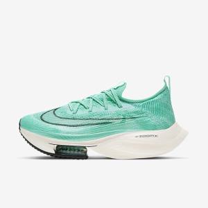 Nike Air Zoom Alphafly NEXT% Flyknit Weg Race Hardloopschoenen Dames Turquoise Zwart Lichtturquoise Wit | NK683MDE