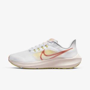 Nike Air Zoom Pegasus 39 Weg Hardloopschoenen Dames Wit Licht | NK306YCT