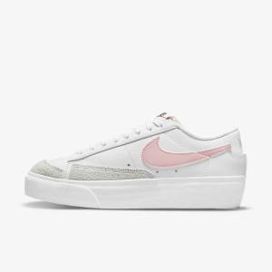 Nike Blazer Low Platform Sneakers Dames Wit Zwart Roze | NK106VPJ