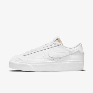 Nike Blazer Low Platform Sneakers Dames Wit | NK679ZUS