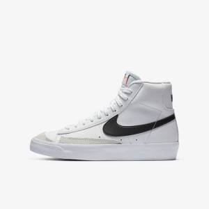 Nike Blazer Mid 77 Older Basketbalschoenen Kinderen Wit Oranje Zwart | NK750EPR