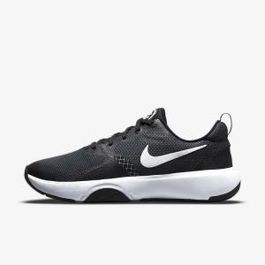 Nike City Rep TR Fitness Schoenen Dames Zwart Donkergrijs Wit | NK809XYM