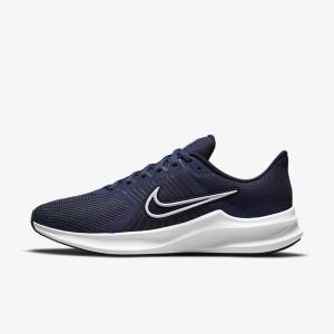 Nike Downshifter 11 Weg Hardloopschoenen Heren Donkerblauw Donkerobsidian Wit | NK024TYQ