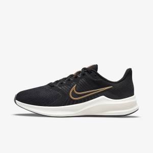 Nike Downshifter 11 Weg Hardloopschoenen Dames Zwart Donkergrijs Metal Koper | NK416ETW