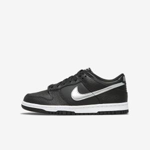 Nike Dunk Low Older Sneakers Kinderen Zwart Grijs Wit | NK810LVA