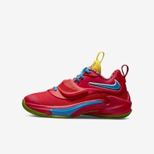 Nike Freak 3 SE Older Basketbalschoenen Kinderen Rood Wit Groen Zwart | NK019GSU