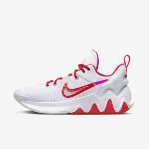 Nike Giannis Immortality Basketbalschoenen Dames Wit Roze Platina Rood | NK975IXR